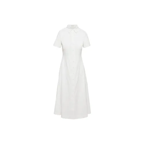 ARITZIA BABATON Expertise Linen Dress Short-Sleeved Dress Women's White Белый