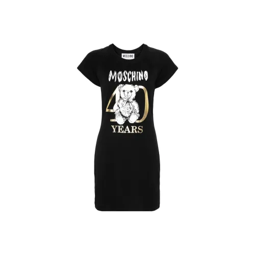 MOSCHINO Короткий рукав Платье Женское Черное