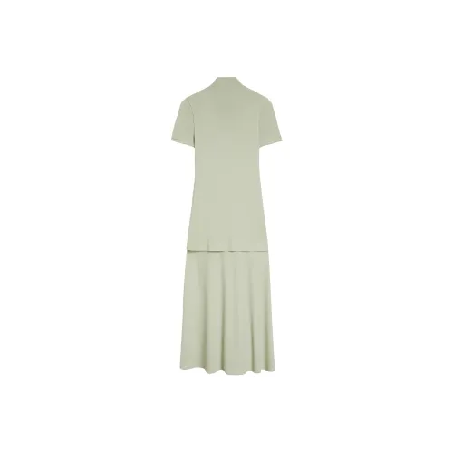 JIL SANDER Мятно-зеленый Женские Короткие Платья с Рукавами
