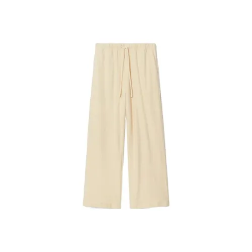 Burberry FW23 Вязаные спортивные брюки женские бежево-желтые