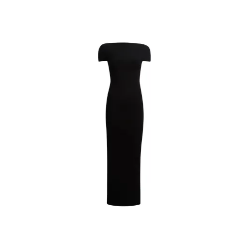 KHAITE FW24 Basile Платье Короткий Рукав Платье Женское Черное