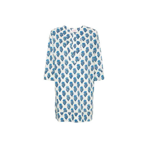 MC2 SAINT BARTHELEMY Длинное платье с длинными рукавами женское синее