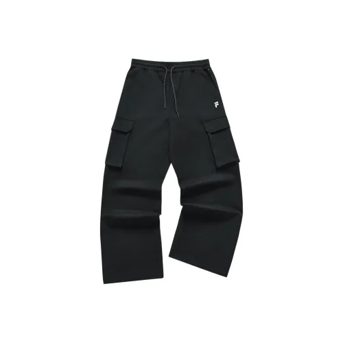 FILA FUSION Вязаные тренировочные брюки женские глубокий черный