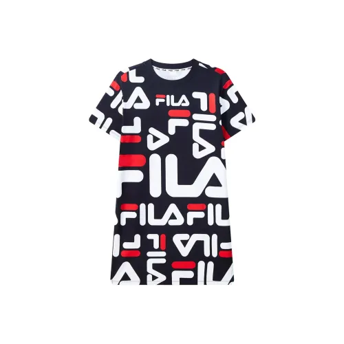 FILA Короткий рукав Платье Женское Темно-синий