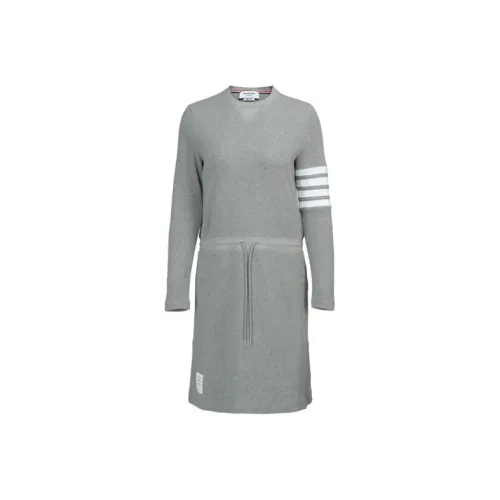 THOM BROWNE Серый Женские Длинные Платья с Рукавами