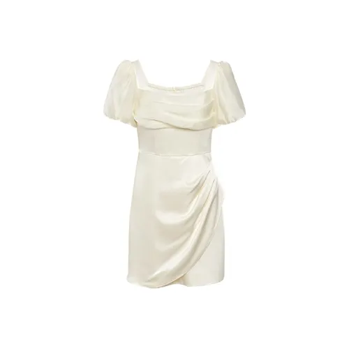 TAMMY TANGS Короткий рукав Платье Женское Абрикосовое