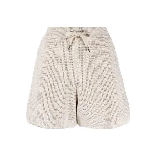 BRUNELLO CUCINELLI SS23 Повседневные шорты Женские Экрю