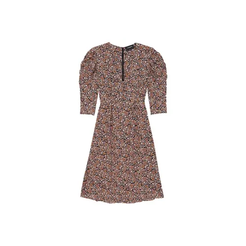 THE KOOPLES Розовые Женские Платья с Коротким Рукавом