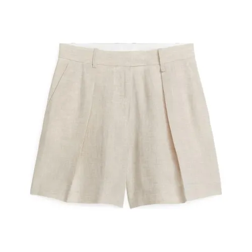 ARKET Повседневные шорты женские бежевый