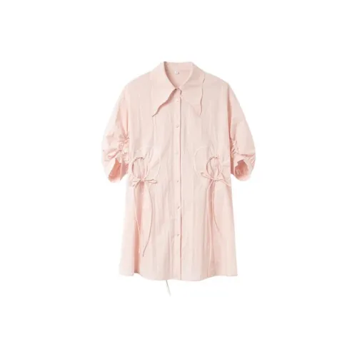 ITIB x BANXIAOXUE Рубашка-платье Розовая