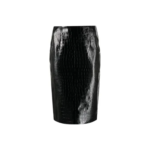 VERSACE Повседневный Длинный Юбка Женские Черный