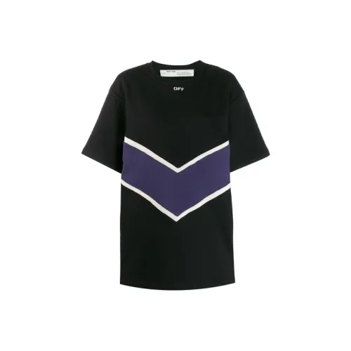 Off Белый Ss20 Черный Женские Короткие Платья с Рукавами