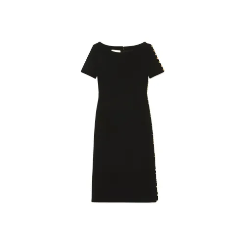 GUCCI SS22 Короткий рукав Платье Женское Черное