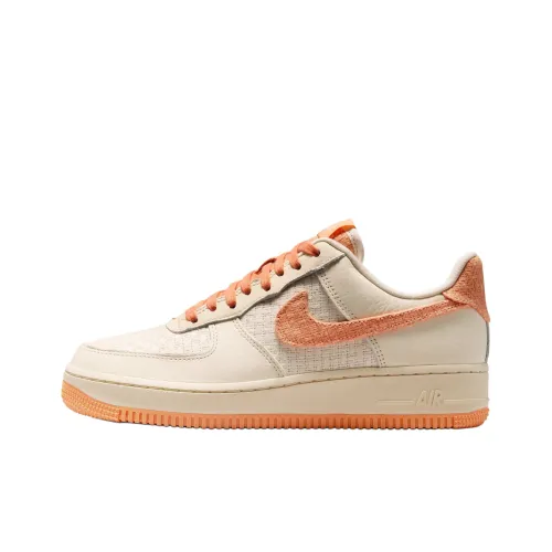 Nike Air FORCE 1 Slip-on Устойчивый к истиранию Низкий Топ Скейтбординг Женские Бежевые