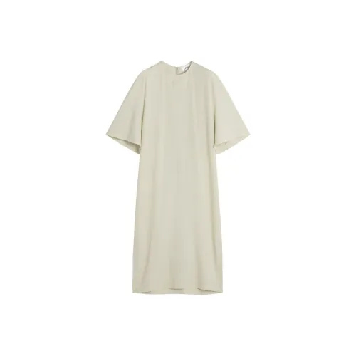 Lanvin Белое Женское Короткое Платье с Рукавами