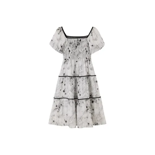 Pit Короткий рукав Платье Женское Светлый Фотиния Серый