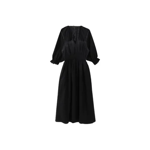 YUMOMO STAR Платье Женское Элегантное Черное