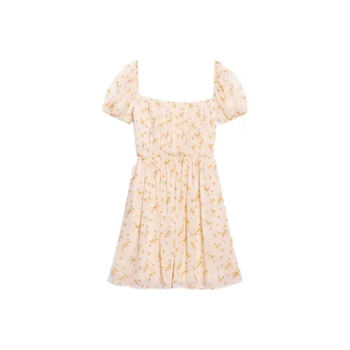 CELINE SS22 Короткий рукав Платье Женское Оранжевое