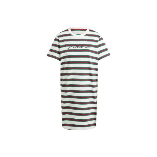 Adidas Короткий рукав Платье Женское Белое