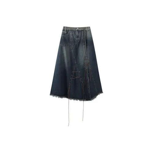 ANDN Denim Длинная Юбка Женская Синяя