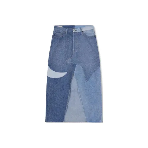 Levi's Denim Длинная Юбка Женская Джинсовая Синяя