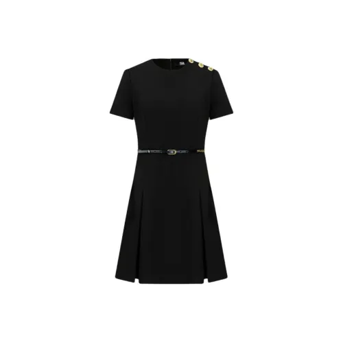 KARL LAGERFELD Короткий рукав Платье Женское Черное