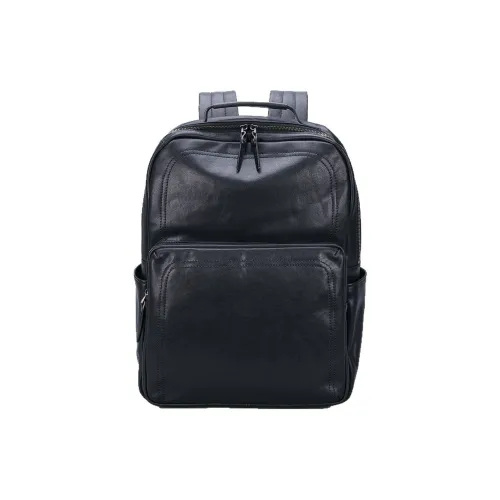 DOSRFINI Первый слой ворса коровья кожа рюкзак унисекс черный