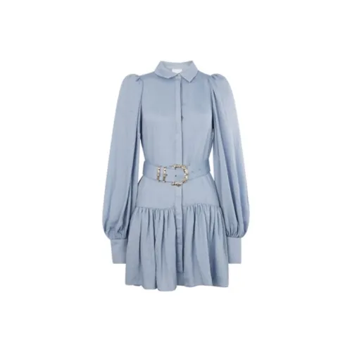 ACLER Blue Женские Длинные Рукава Платья