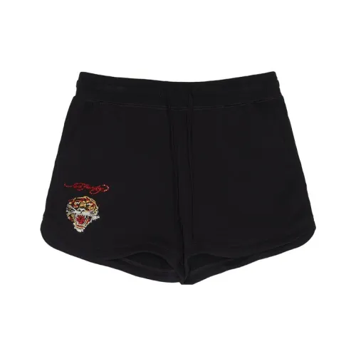 Ed Hardy Classic Series Черные Женские Повседневные Шорты