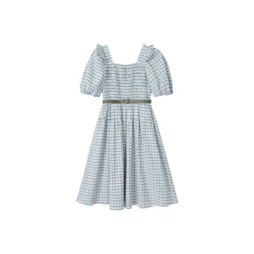 Pit Короткий рукав Платье Женское Синий