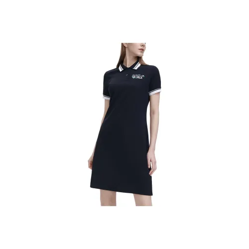 FILA Глубокий черный Женские Платья с коротким рукавом