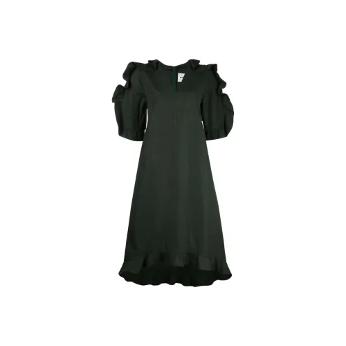 JIL SANDER Green Женские Короткие Платья с Рукавами