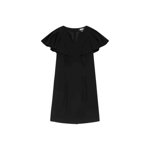 DKNY Короткое платье с короткими рукавами женское черное