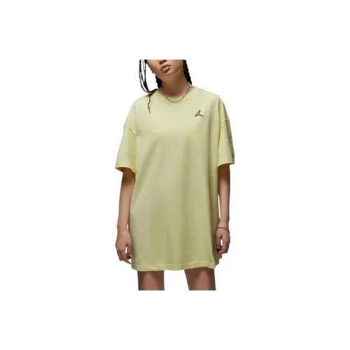 Джордан Короткий рукав Платье Женское Желтое