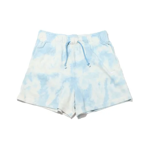 NIKE Синие с Белым Lettering Женские Повседневные шорты