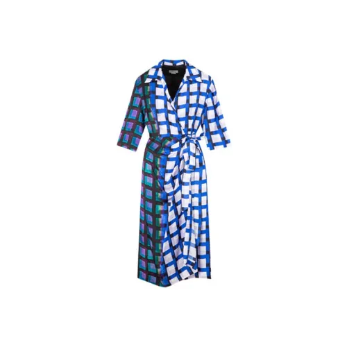 DRIES VAN NOTEN Blue Женские Длинные Рукава Платья