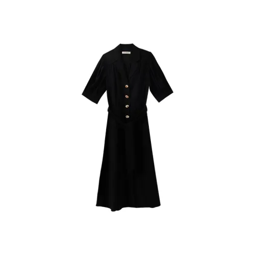 YUMOMO STAR Элегантное черное платье