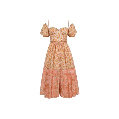 HOUSE OF CB Penelope Короткий рукав Платье Женское Персиковый Персиковый