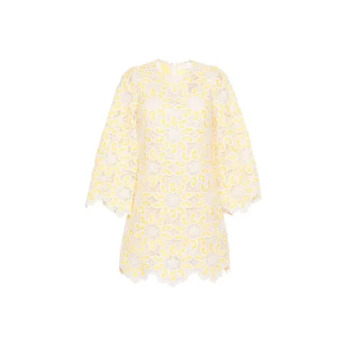 Zimmermann SS24 Длинное платье с длинными рукавами женское желтое
