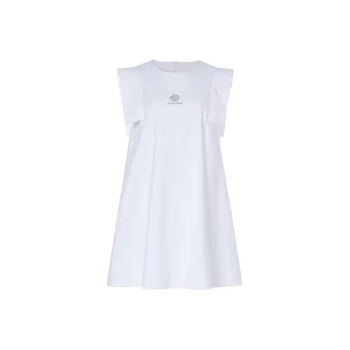 LOFT SHINE A Линия Юбка Короткое Платье Белое