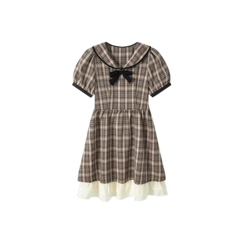 Лето будет после ужина. Короткий рукав платье женское многоцветное