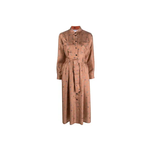 'S MAX MARA FW22 Длинное Платье с Длинными Рукавами Женское