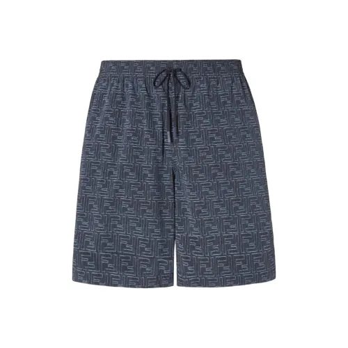 FENDI Blue Men's Beach Shorts FENDI Синий Мужские Пляжные Шорты