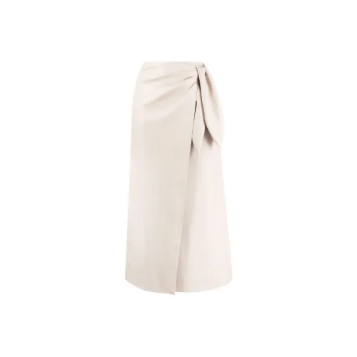NANUSHKA Экрю Женские Кожаные Длинные Юбки
