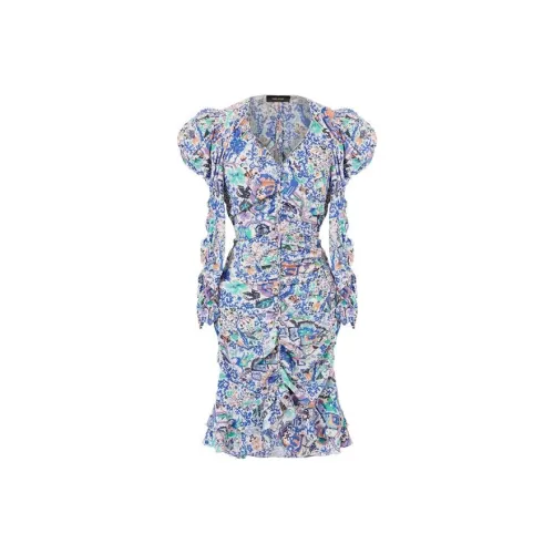 ISABEL MARANT Blue Женские Длинные Платья с Рукавами
