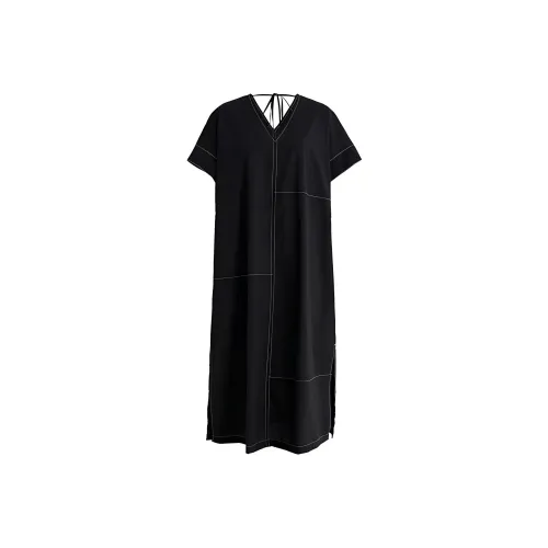 AUM Black Женские Короткие Платья с Рукавами