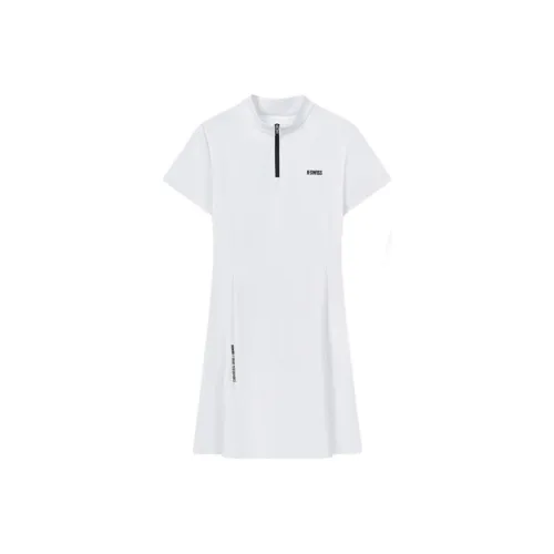 KSWISS Короткий рукав Платье Женское Снежно-белый цвет