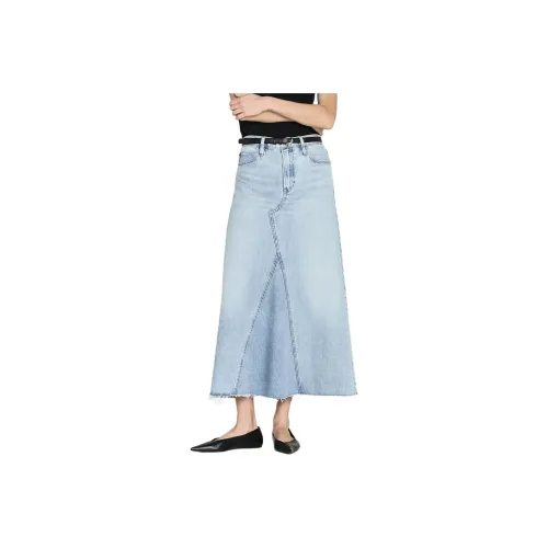 Рамка SS24 Denim Long Skirt Women's Light Blue