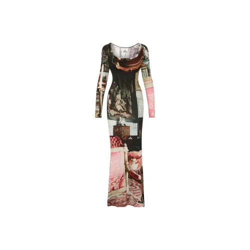 Vivienne Westwood Многоцветные Женские Длинные Платья с Рукавами