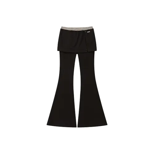 CHUU Повседневные брюки Женские Черный